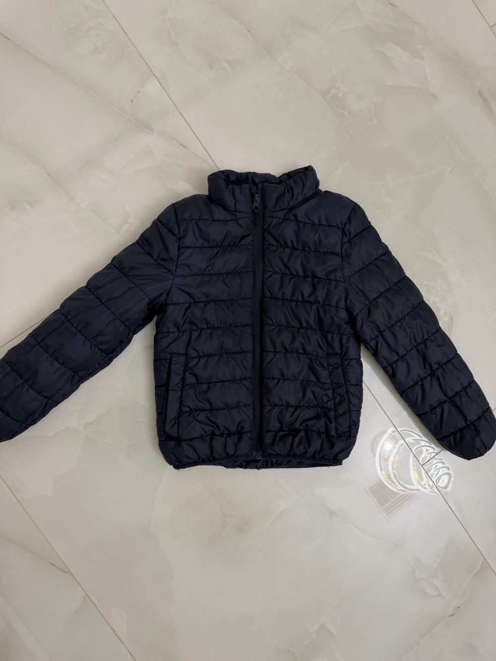 H&M Black Quilted Zip-Up Jacket